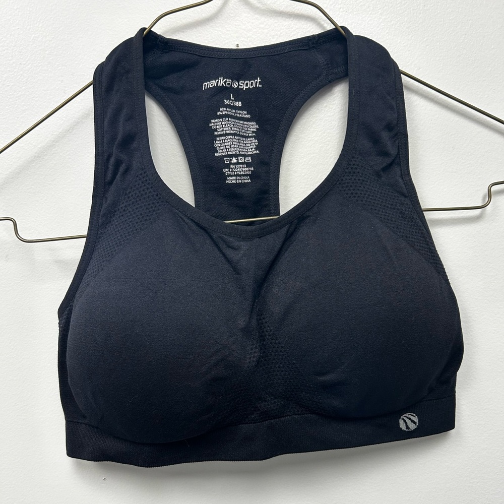 Black Racerback Sports Bra